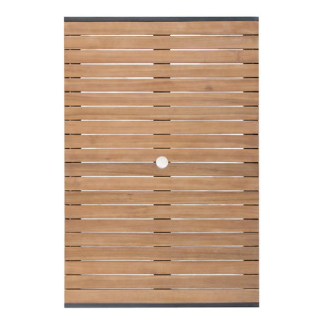 Bolero Acacia Wood and Steel Rectangular Table 1200mm - DS153 Steel Tables Bolero   