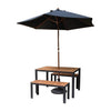 Bolero Acacia Wood and Steel Rectangular Table 1200mm - DS153 Steel Tables Bolero   