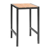 Bolero Square Steel and Acacia Bar Table 600mm - DS155 Steel Tables Bolero   