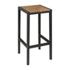 Bolero Black Steel & Acacia Wood Bar Stools (Pack of 2) - DS156 Metal Bar Stools Bolero   