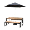Bolero Acacia Wood and Steel Industrial Benches 1600mm (Pack of 2) - DS158 Benches Bolero   