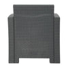 Bolero PP Armchair and Table Wicker Set Grey - DR309 Rattan & Wicker Effect Chairs Bolero   