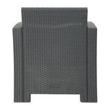Bolero PP Armchair and Table Wicker Set Grey - DR309 Rattan & Wicker Effect Chairs Bolero   
