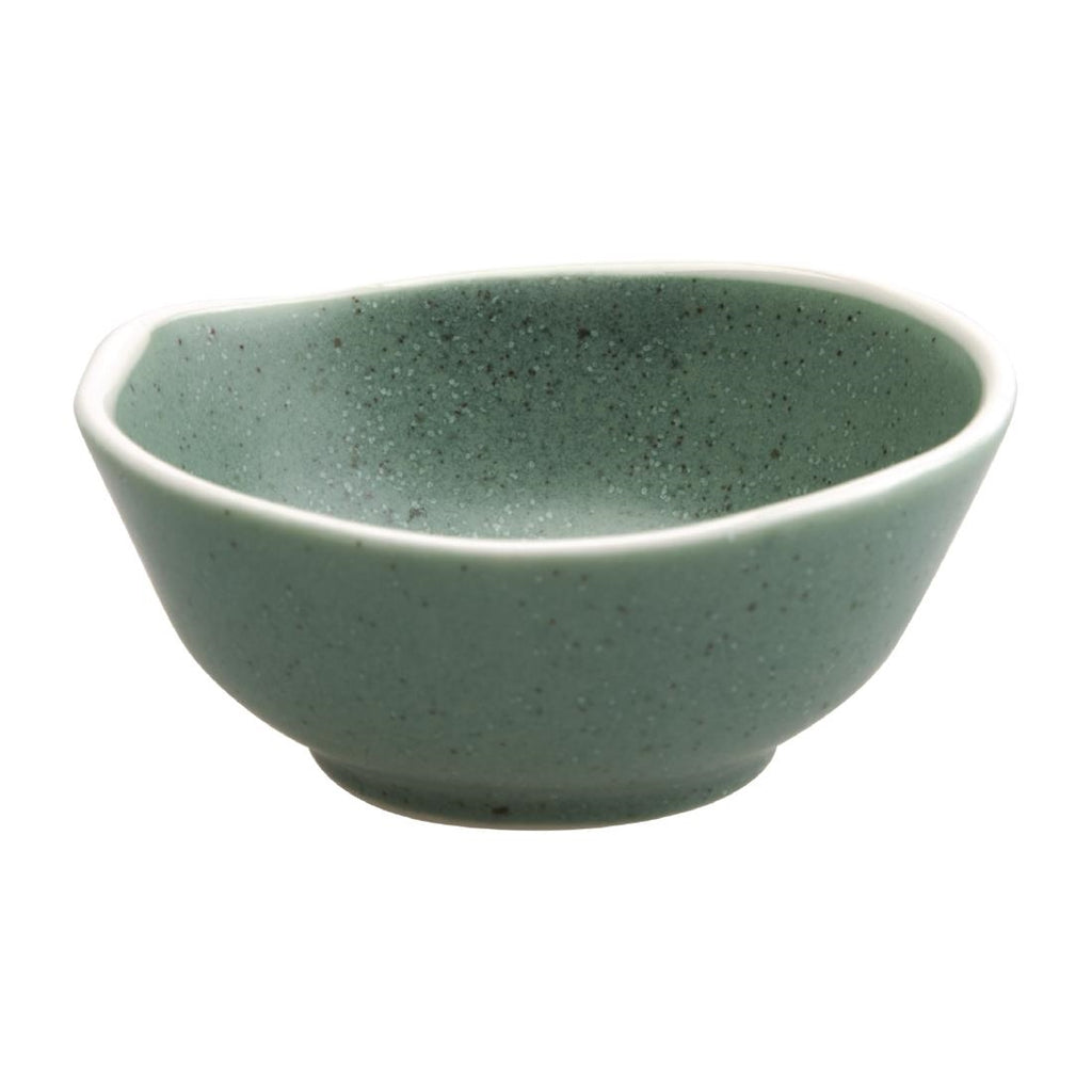 Olympia Chia Dipping Dishes Green 80mm (Pack of 12) - DR806 Olympia Crockery Olympia   