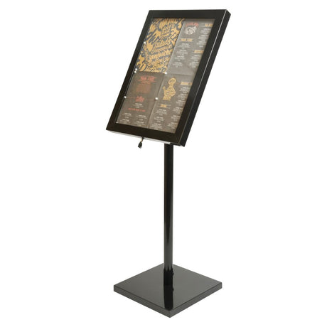 Securit LED Menu Display Case Black - GL110  Securit   