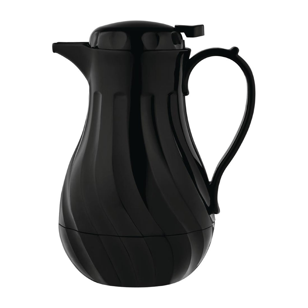 Olympia Insulated Swirl Jug Black 2Ltr - GL970  Olympia   