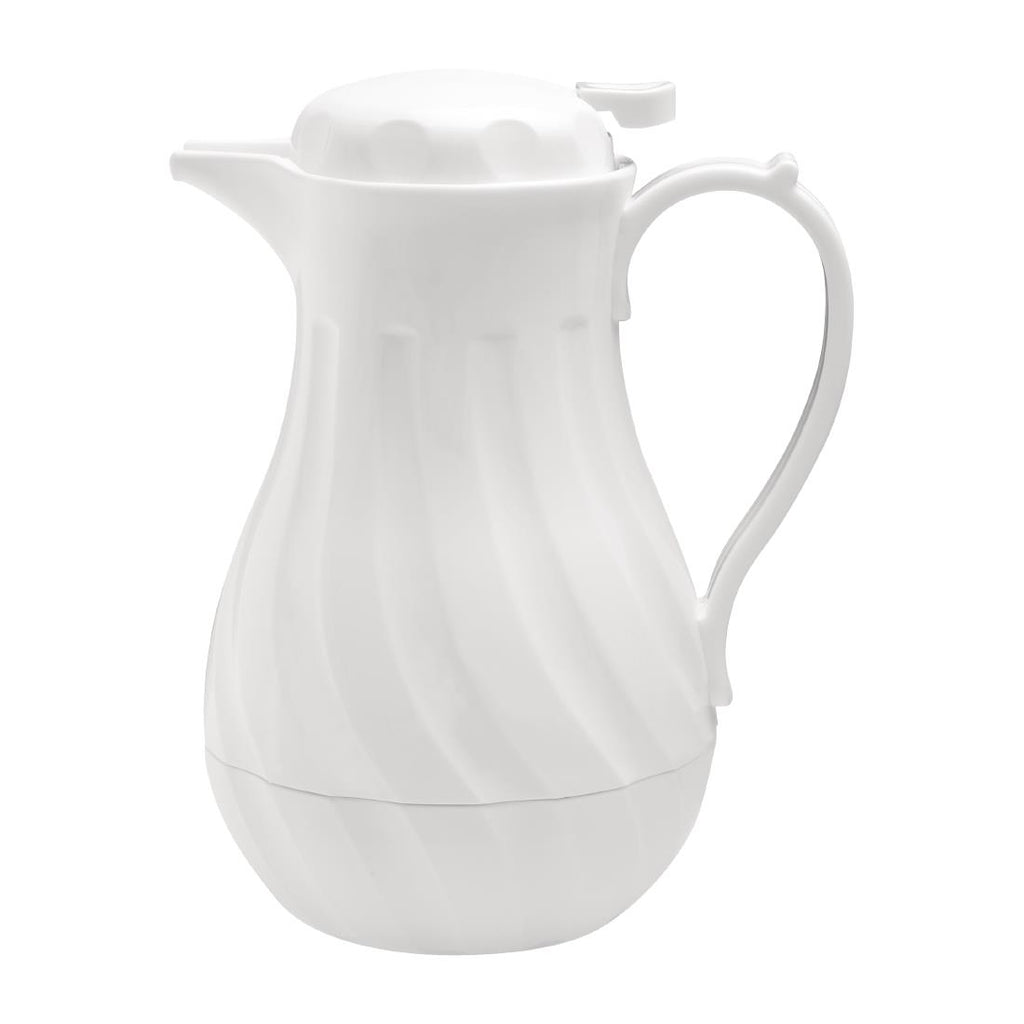 Olympia Insulated Swirl Jug White 2Ltr - GL971  Olympia   