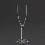 Olympia Kristallon Polycarbonate Champagne Flutes 210ml (Pack of 12) - DS133 Plastic Drinkware Olympia   