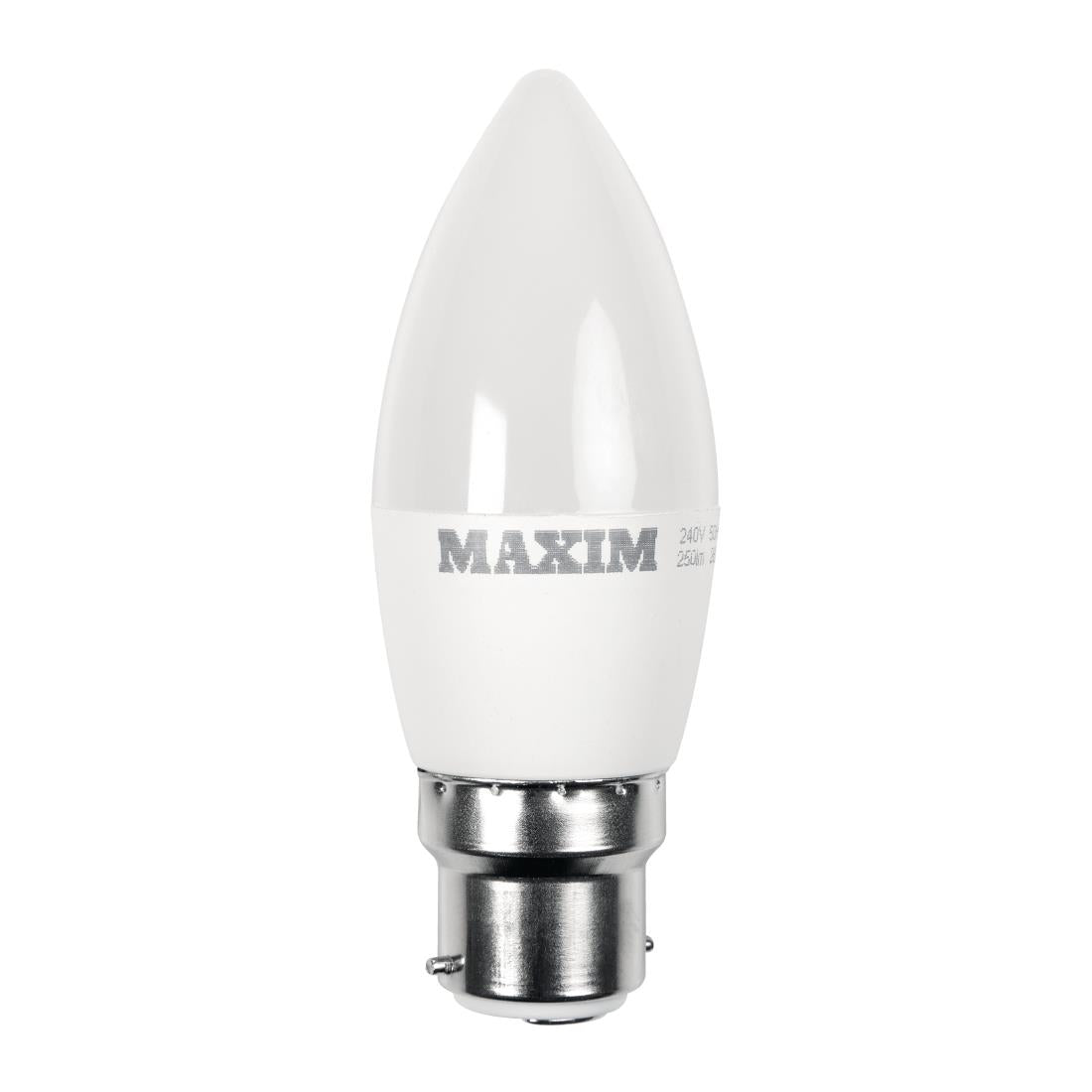 Maxim LED Candle Bayonet Cap Warm White 6W (Pack of 10) - HC662  Status   