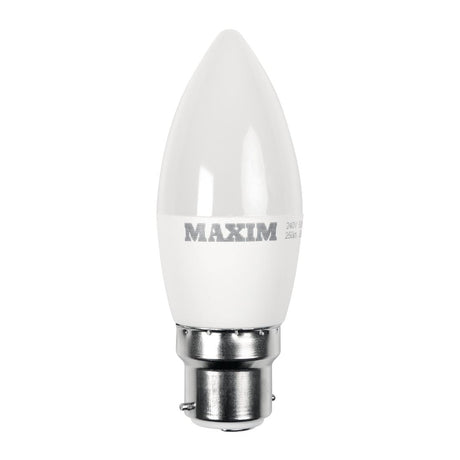 Maxim LED Candle Bayonet Cap Warm White 6W (Pack of 10) - HC662  Status   