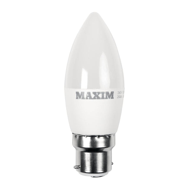Maxim LED Candle Bayonet Cap Warm White 6W (Pack of 10) - HC662  Status   