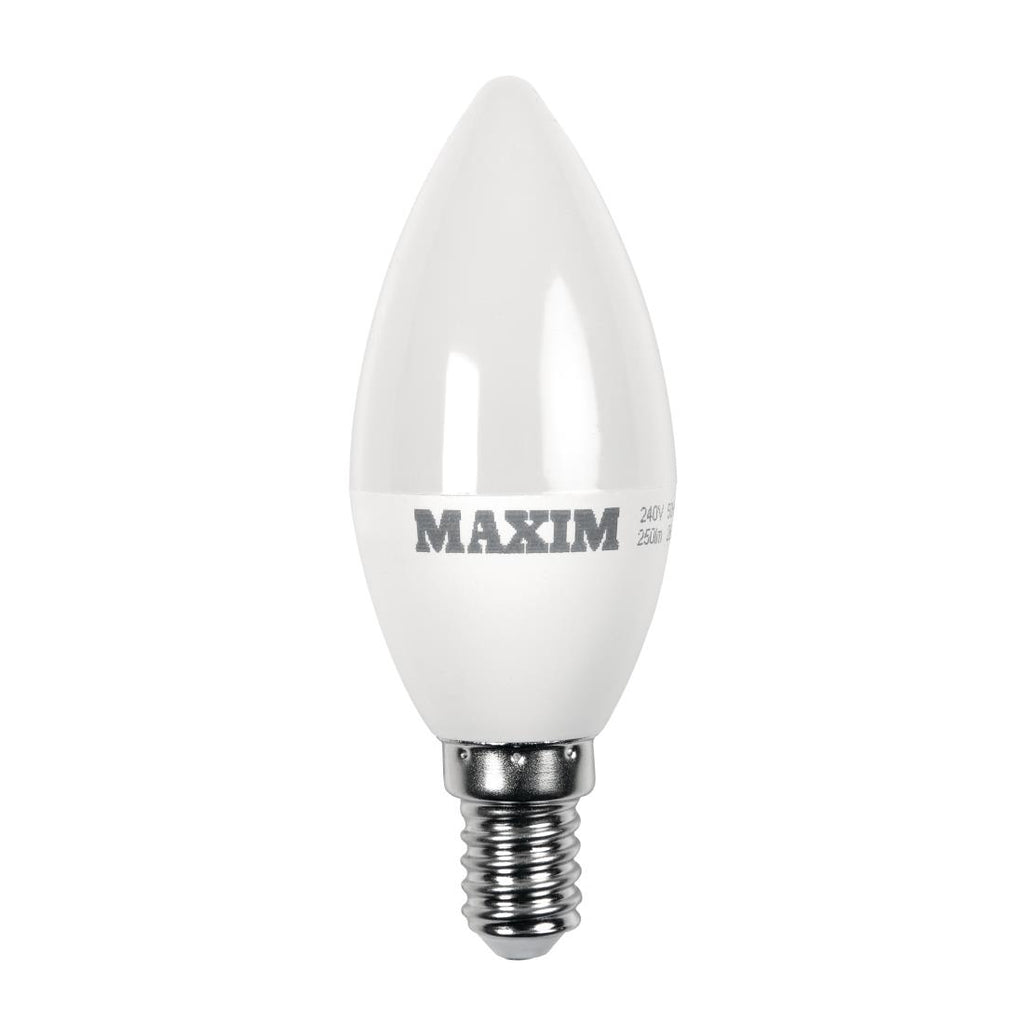 Maxim LED Candle Small Edison Screw Warm White 6W (Pack of 10) - HC664  Status   