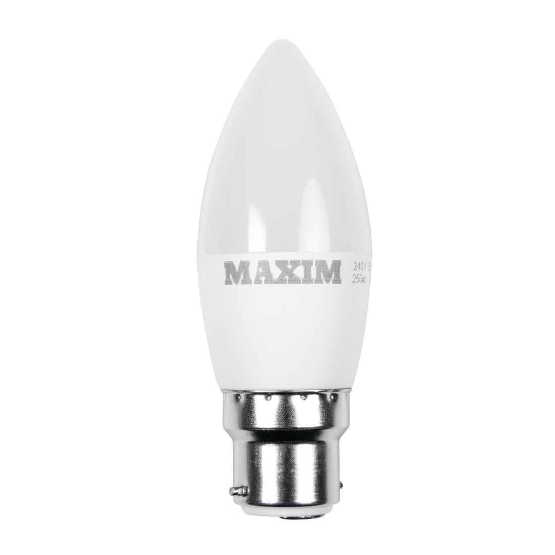 Maxim LED Candle Bayonet Cap Cool White 6W (Pack of 10) - HC666  Status   