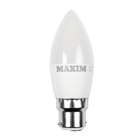 Maxim LED Candle Bayonet Cap Cool White 6W (Pack of 10) - HC666  Status   