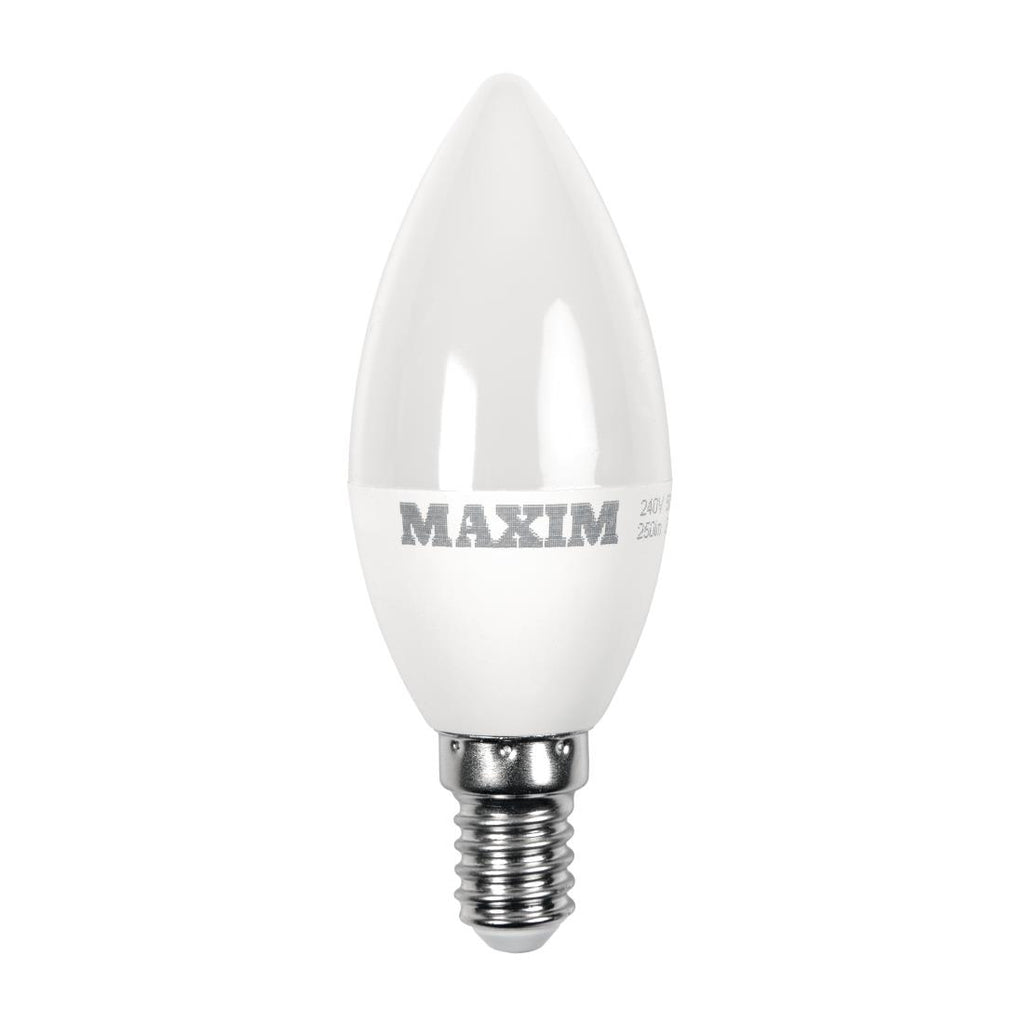 Maxim LED Candle Small Edison Screw Cool White 6W (Pack of 10) - HC668  Status   