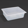 Vogue Polypropylene 1/2 Gastronorm Container with Lid 100mm (Pack of 4) - GJ515  Vogue   