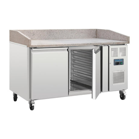 Polar U-Series Double Door Pizza Counter with Granite Top - CT424  Polar   
