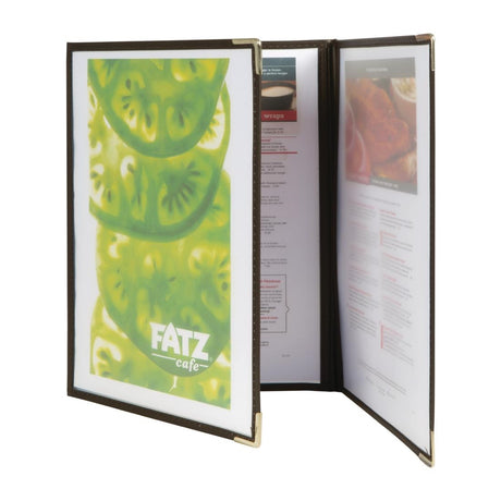 Securit Crystal Double Sided Menu Cover A4 Triple (Pack of 3) - CB843  Securit   