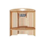 Empire Kove Spruce Barrel Sauna with Front Porch & 6kW Electric Heater | 3–4 Person Outdoor Cabin | KOVE-BAR4 Outdoor Barrel Electric Heated Saunas KOVE