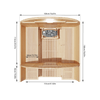 Empire Kove Spruce Barrel Sauna with Front Porch & 6kW Electric Heater | 3–4 Person Outdoor Cabin | KOVE-BAR4 Outdoor Barrel Electric Heated Saunas KOVE