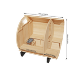 Empire Kove Spruce Barrel Sauna with Front Porch & 6kW Electric Heater | 3–4 Person Outdoor Cabin | KOVE-BAR4 Outdoor Barrel Electric Heated Saunas KOVE