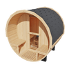 Kove 1-2 Person Spruce Barrel Sauna with Front Porch & 4.5kW Electric Heater | KOVE-BAR2 Outdoor Barrel Electric Heated Saunas Kove Designs