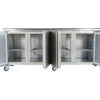 Hamoki 4 Door Stainless Steel Counter Fridge 564 Litre with Backsplash - 221014 Refrigerated Counters - Four Door Hamoki