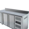 Hamoki 4 Door Stainless Steel Counter Fridge 564 Litre with Backsplash - 221014 Refrigerated Counters - Four Door Hamoki