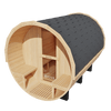 Kove 5-6 Person Spruce Barrel Sauna with Front Porch & 8kW Electric Heater | KOVE-BAR6 Outdoor Barrel Electric Heated Saunas Kove Designs