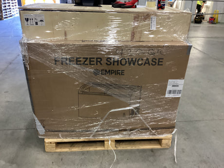 Empire Sliding Curved Glass Lid Display Ice Cream Counter Freezer - 9 x Pans - EMP-CF420QIC-GT - Graded Item Display Chest Freezers Empire