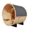 Kove 1-2 Person Spruce Barrel Sauna with Front Porch & 4.5kW Electric Heater | KOVE-BAR2 Outdoor Barrel Electric Heated Saunas Kove Designs
