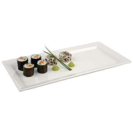 APS Pure Melamine Rectangular Tray 14in - GF158  APS   
