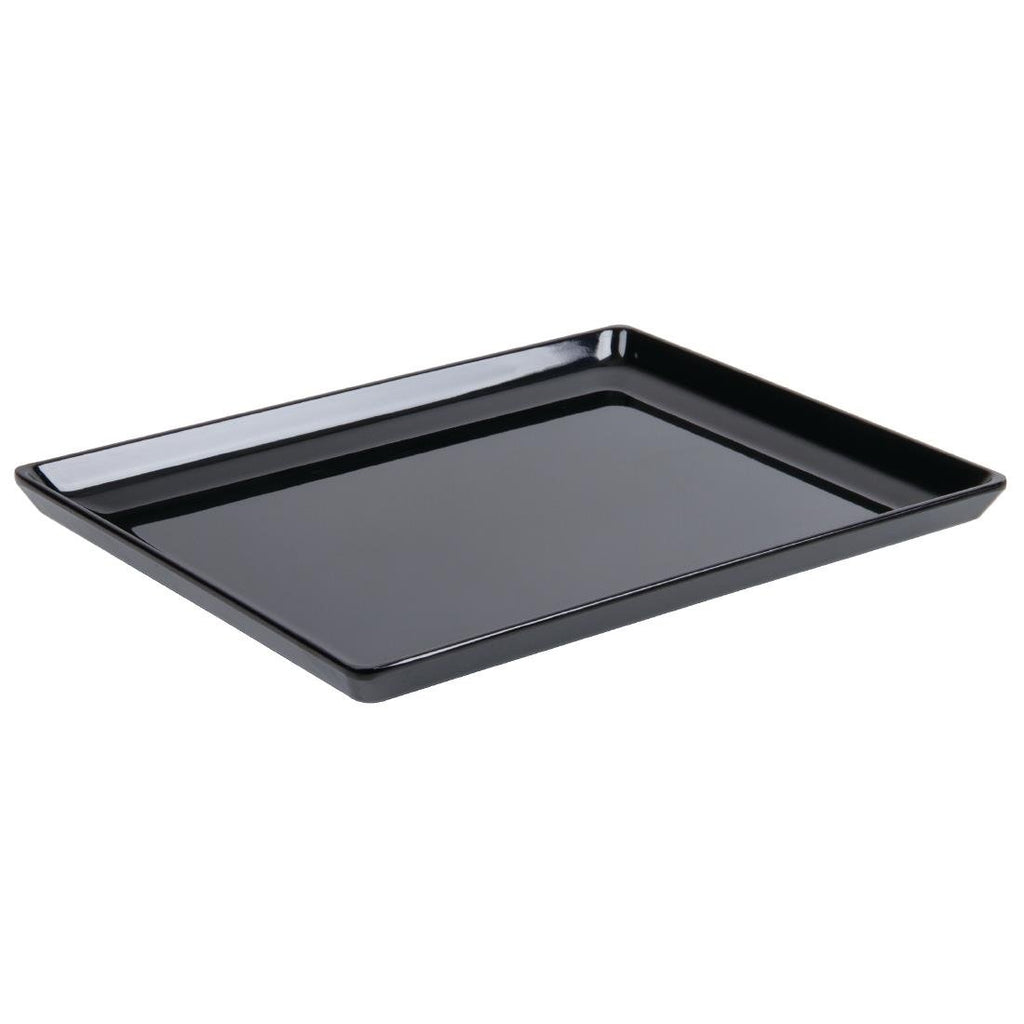 APS Float Melamine Tray Black GN 1/2 - GF077  APS   