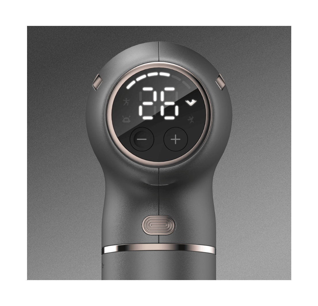 KOVE Hot & Cold Massage Gun with Long Handle – Deep Tissue Percussion Recovery Gun Massage Gun KOVE