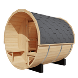 Empire Kove Spruce Barrel Sauna with Front Porch & 6kW Electric Heater | 3–4 Person Outdoor Cabin | KOVE-BAR4 Outdoor Barrel Electric Heated Saunas Kove Designs