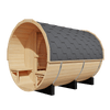 Kove 5-6 Person Spruce Barrel Sauna with Front Porch & 8kW Electric Heater | KOVE-BAR6 Outdoor Barrel Electric Heated Saunas Kove Designs