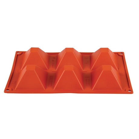 Pavoni Formaflex Silicone Pyramid Mould 6 Cup - N943  Pavoni   