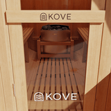Kove 5-6 Person Spruce Barrel Sauna with Front Porch & 8kW Electric Heater | KOVE-BAR6 Outdoor Barrel Electric Heated Saunas Kove Designs
