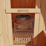 Empire Kove Spruce Barrel Sauna with Front Porch & 6kW Electric Heater | 3–4 Person Outdoor Cabin | KOVE-BAR4 Outdoor Barrel Electric Heated Saunas Kove Designs