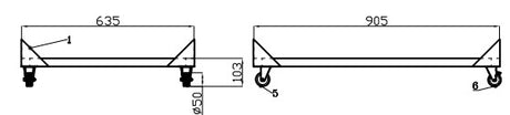 Combisteel Support For Saladette 2 Doors - 7003.0510 Combisteel Accessories & Spare Parts Combisteel   