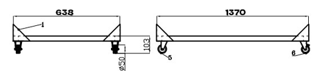 Combisteel Support For Saladette 3 Doors - 7003.0515 Combisteel Accessories & Spare Parts Combisteel   