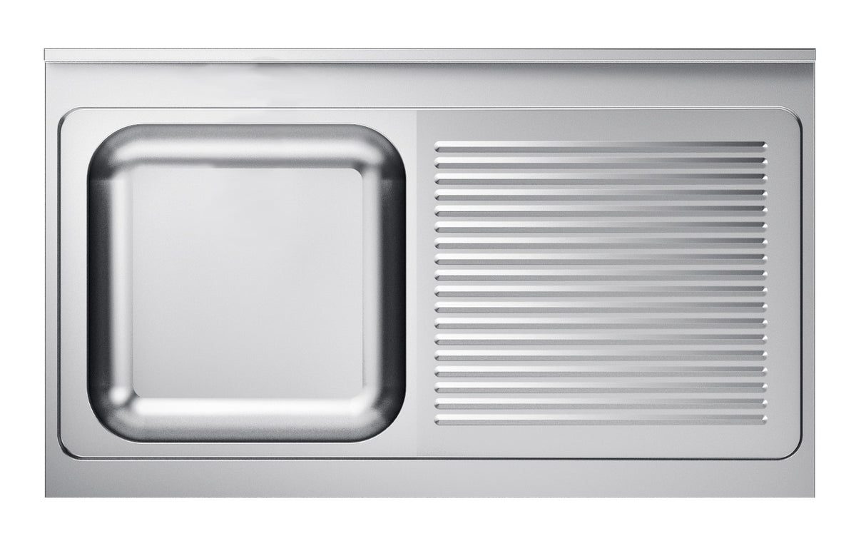 Combisteel 600 Sink Unit Tabletop 1 Left 1200 - 7013.1310 Inset Sink Bowls Combisteel   