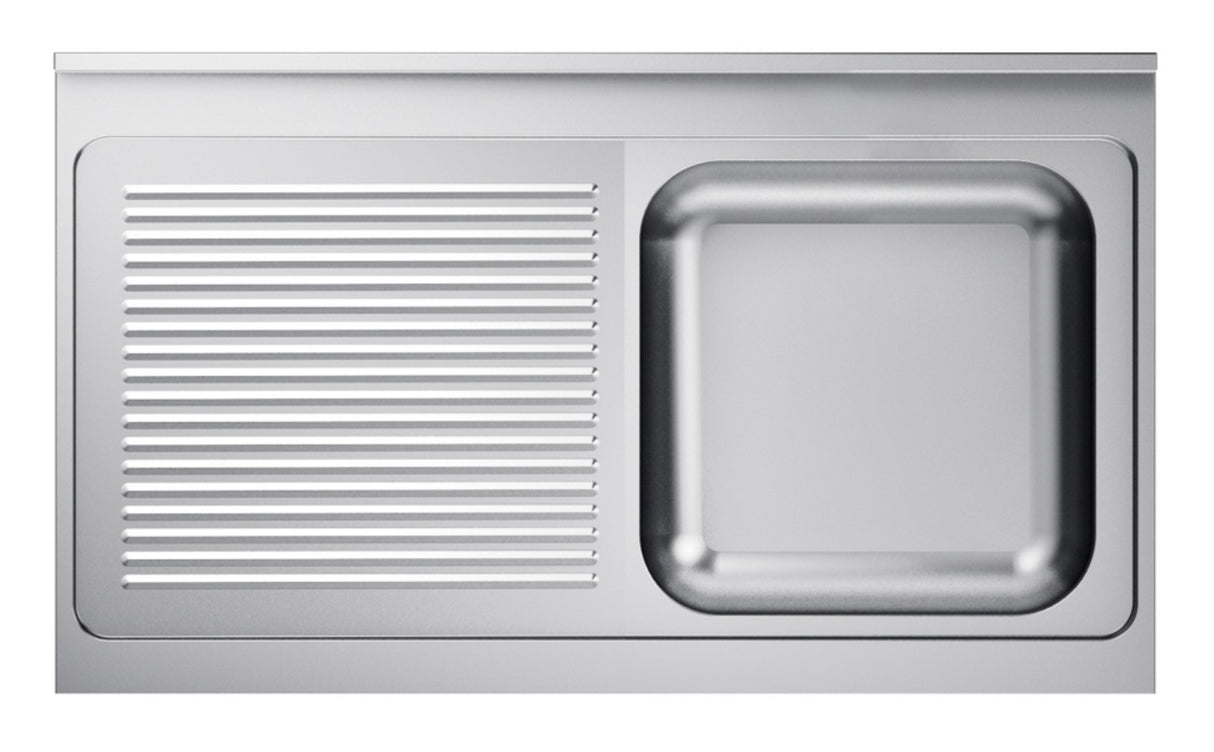 Combisteel 600 Sink Unit Tabletop 1 Right 1200 - 7013.1315 Inset Sink Bowls Combisteel   