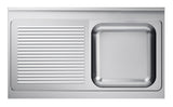 Combisteel 600 Sink Unit Tabletop 1 Right 1200 - 7013.1315 Inset Sink Bowls Combisteel   