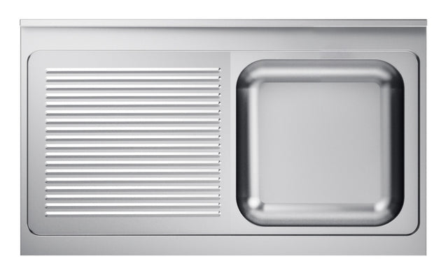 Combisteel 600 Sink Unit Tabletop 1 Right 1200 - 7013.1315 Inset Sink Bowls Combisteel   