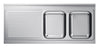 Combisteel 600 Sink Unit Table Top 2 Right 2000 - 7013.1405 Inset Sink Bowls Combisteel   