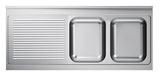 Combisteel 600 Sink Unit Table Top 2 Right 2000 - 7013.1405 Inset Sink Bowls Combisteel   
