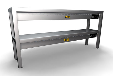 Combisteel Overshelf Ceramic Heated Gantry 2 Levels 1400 With 8 Heaters Of 250W | 7020.0740 Heated Gantry Chef's Rack Combisteel