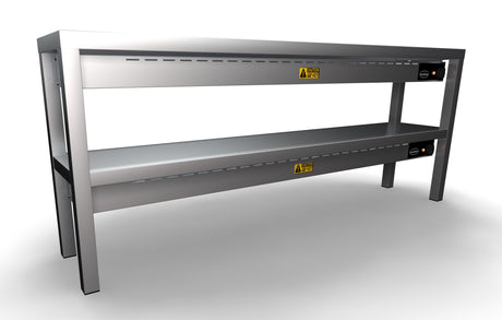 Combisteel Overshelf Ceramic Heated Gantry 2 Levels 1600 With 8 Heaters Of 250W | 7020.0745 Heated Gantry Chef's Rack Combisteel