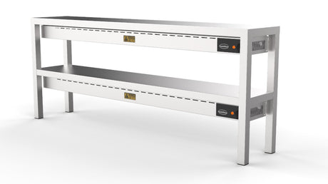 Combisteel Overshelf Ceramic Heated Gantry 2 Levels 1600 With 8 Heaters Of 250W | 7020.0745 Heated Gantry Chef's Rack Combisteel